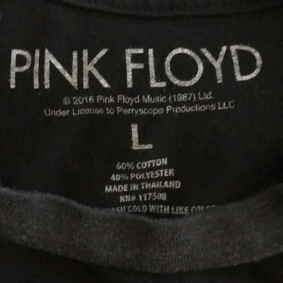 PINK FLOYD Dark Side of The Moon Graphic Band Spell Out Baseball T Shirt - Picture 6 of 7